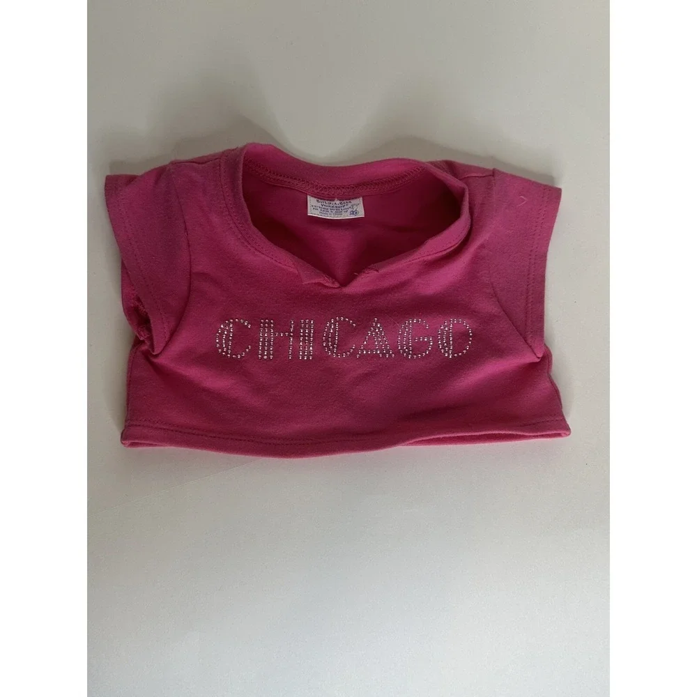 Build A Bear Chicago T-Shirt Pink